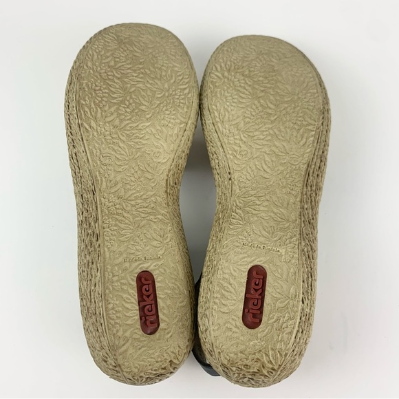 Rieker Regina Contrast Floral Metallic Ankle Heel Strap Sandals 42 - Picture 8 of 12